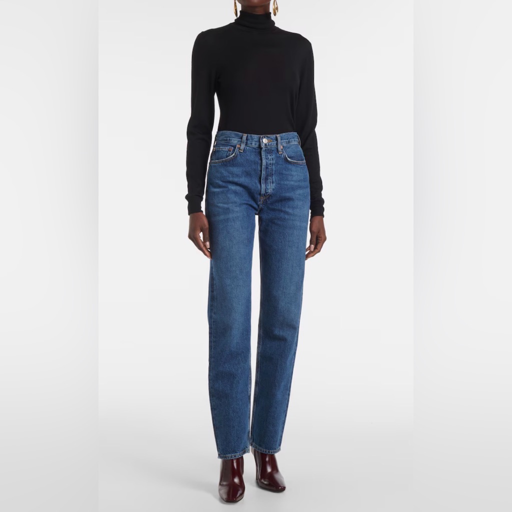 Agolde 90's Pinch Waist High Rise Straight Long In Control / 27 /$228